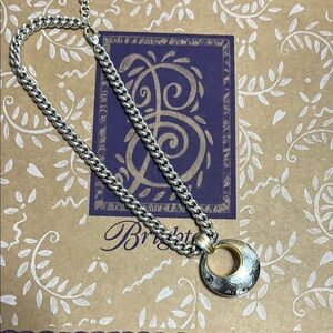 Brighton Silver and Gold Crescent Moon Necklace